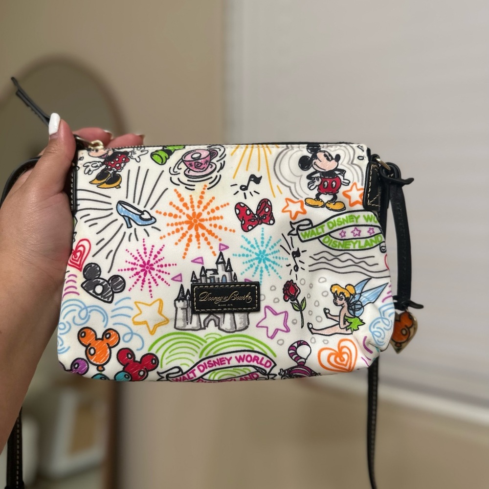 Authentic Disneyland Disneyworld Disney Sketch Dooney & Bourke Crossbody bag